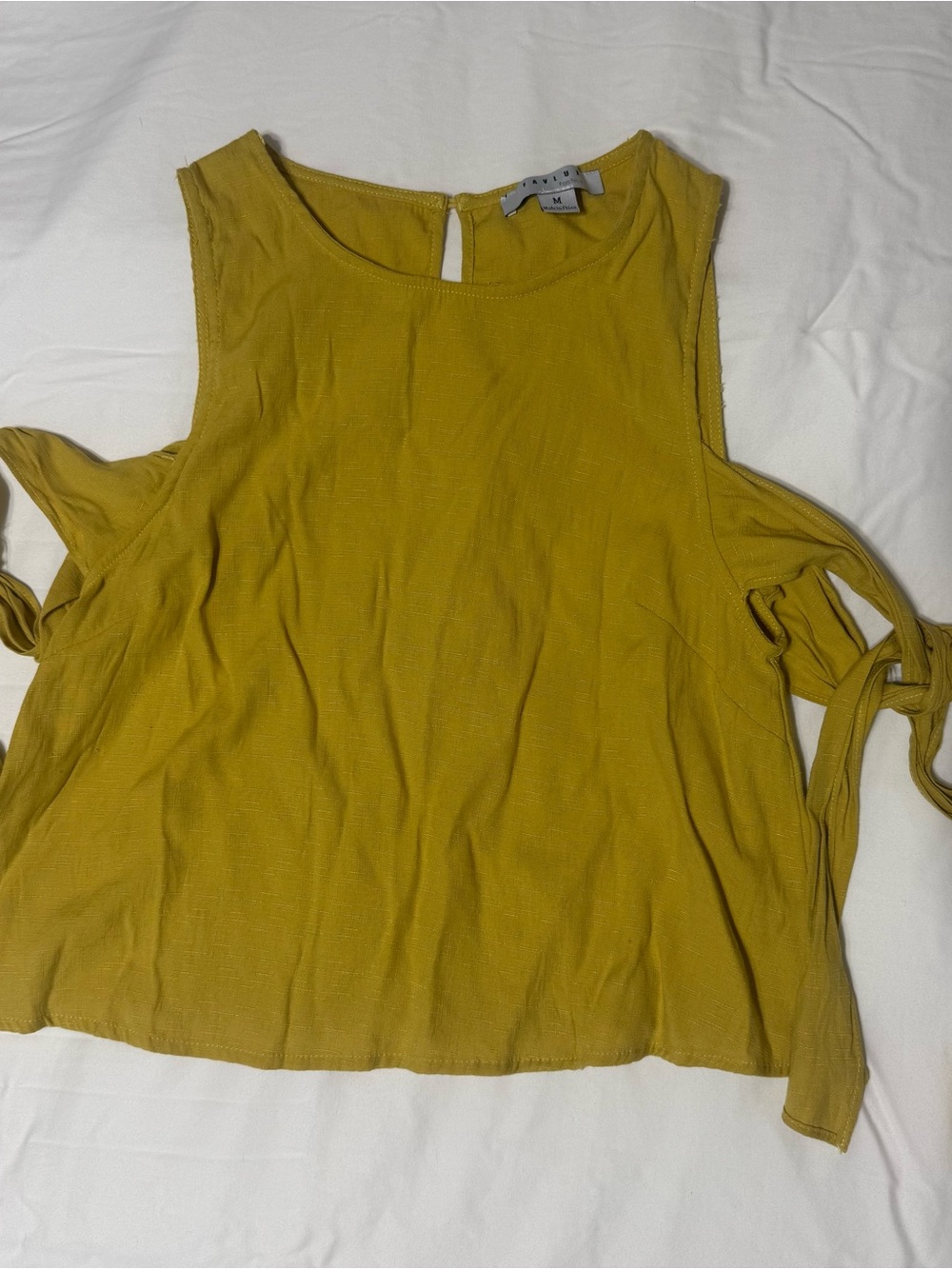 Women’s Mustard Tie-SidesTank Top
